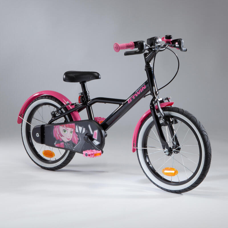Bicicleta niños 16 pulgadas Btwin 500 Doctor Girl blanca rosa 4,5