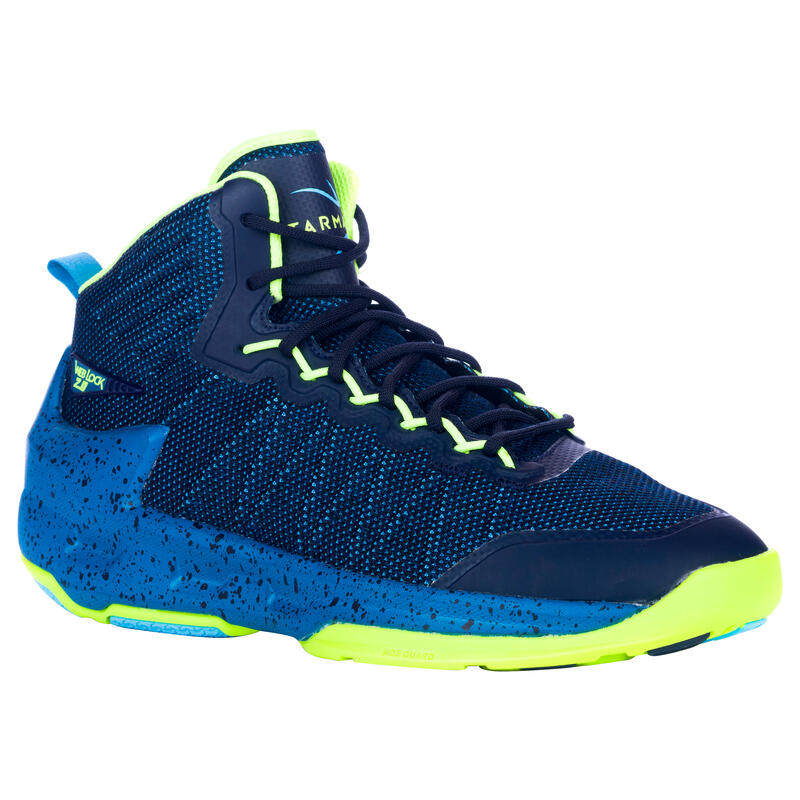 Basketball Shoes Shield 500 Blue/Yellow Decathlon