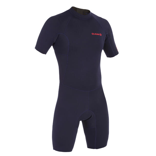 Neopren Shorty Surfen Herren 100 1,5 mm marineblau