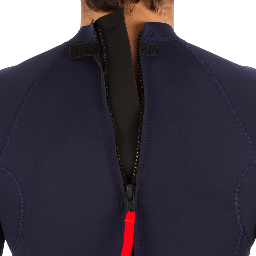 Vīriešu 1,5 mm neoprēna īsais sērfošanas hidrotērps “100”, tumši zils