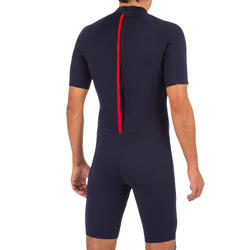 Combinaison Surf Shorty 100 Néoprène 1,5mm homme bleu marine