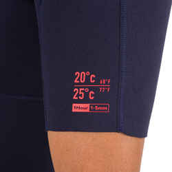 100 men's 1.5mm neoprene Shorty Surfing wetsuit - navy blue