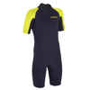 Surf Shorty 100 kids' wetsuit 1.5 mm neoprene - Blue/Yellow