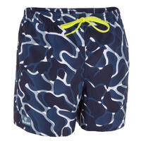 Surf Boardshort court 100 Tween Camo Black