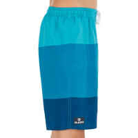 100 Tween Long Surfing Boardshorts - Third Blue