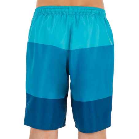 100 Tween Long Surfing Boardshorts - Third Blue