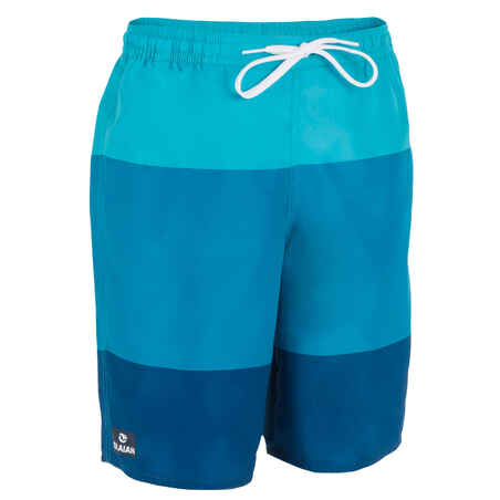 100 Tween Long Surfing Boardshorts - Third Blue