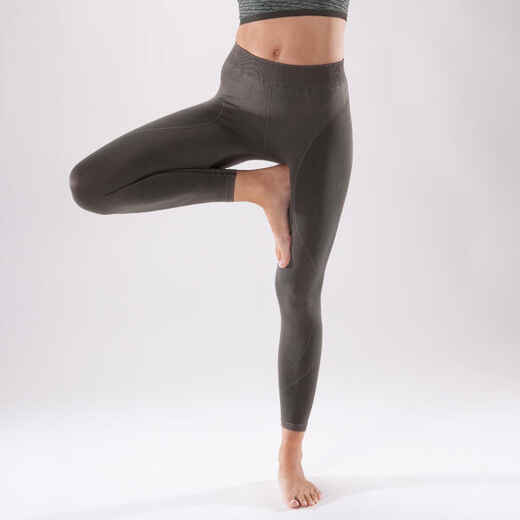 
      Women's Seamless Yoga 7/8 Leggings - Khaki
  