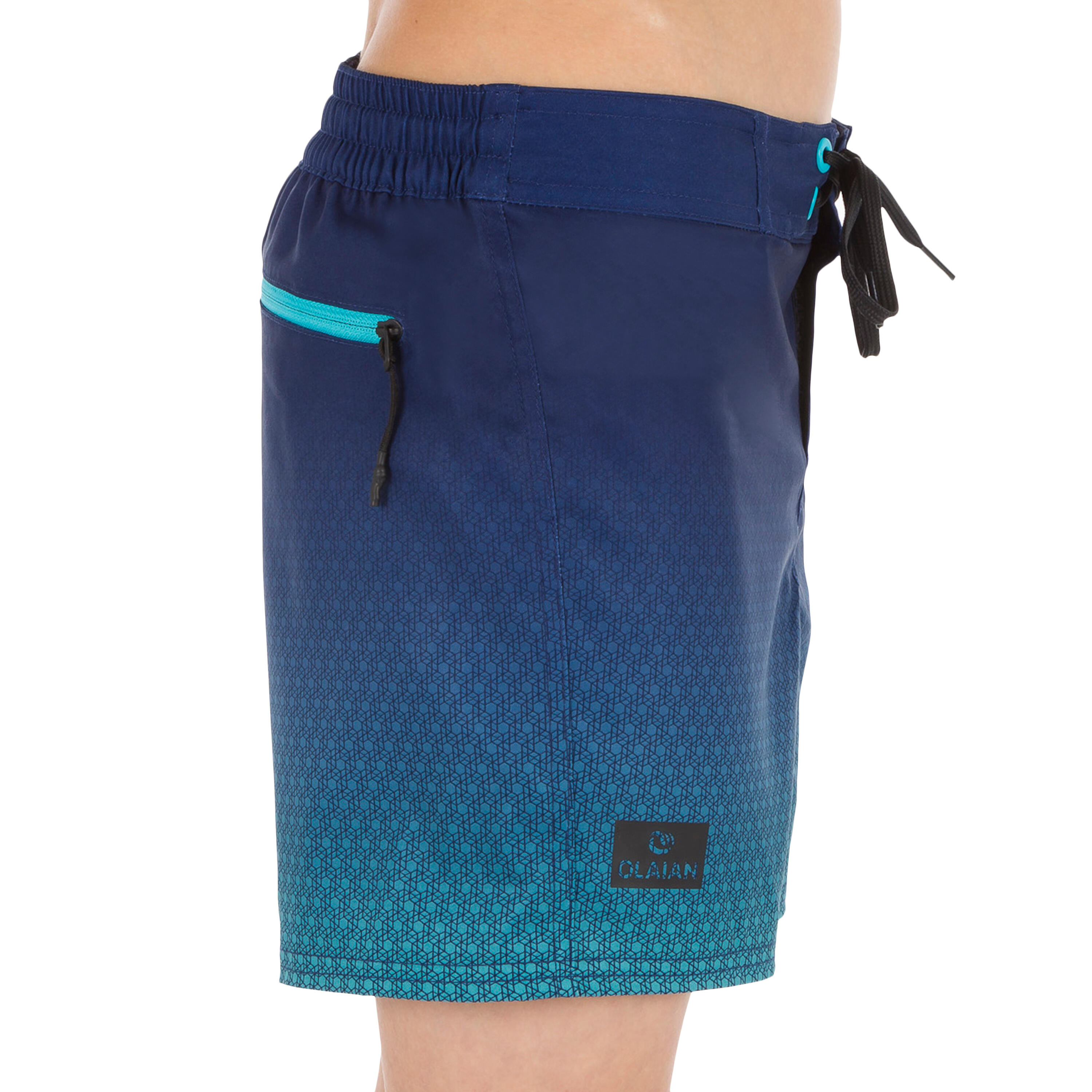 

Boys' Tween Boardshorts 500 - Blue -  By OLAIAN | Decathlon