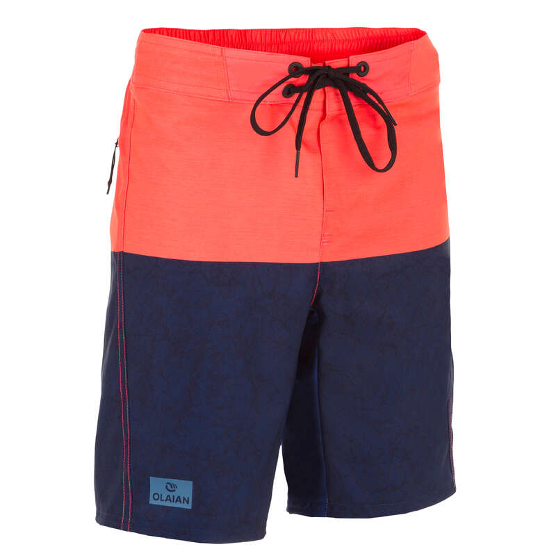 BOY'S BOARDSHORTS Swimwear and Beachwear - 500 SBS TWEEN Heather red OLAIAN - Swimwear and Beachwear