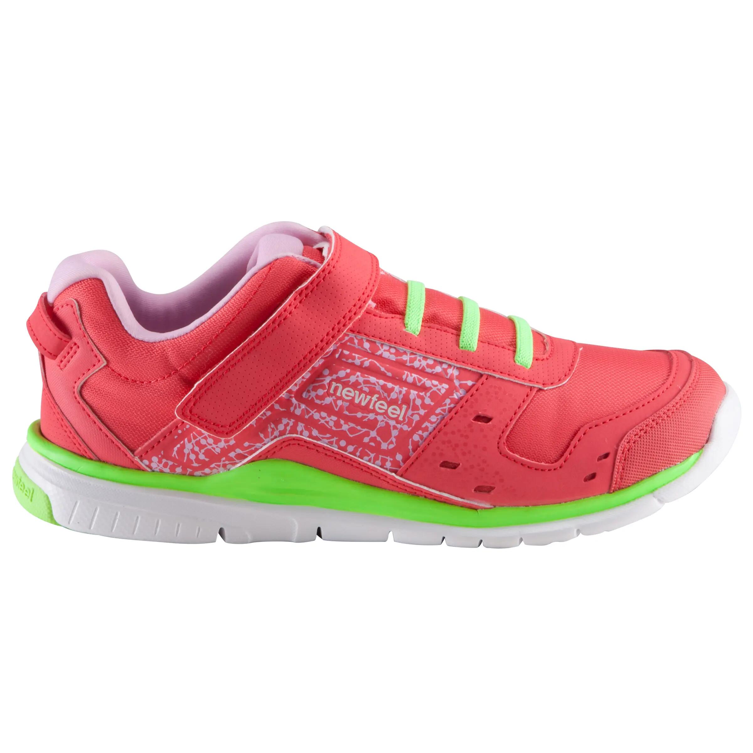 Actiréo children's walking and school sports shoes - coral/green 2/16