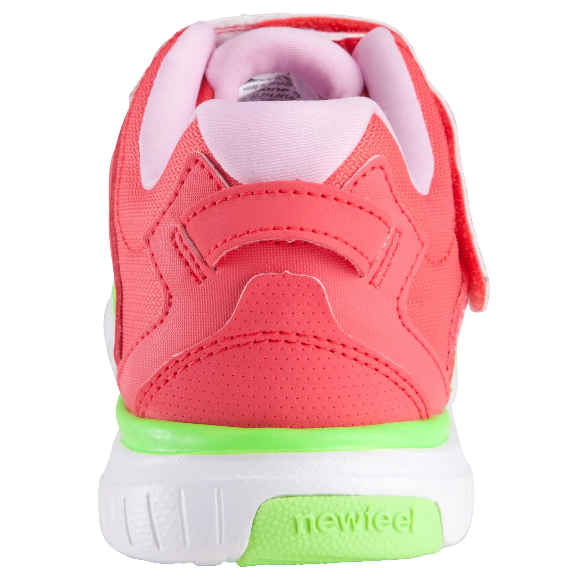 Actiréo children's walking and school sports shoes - coral/green 5/16