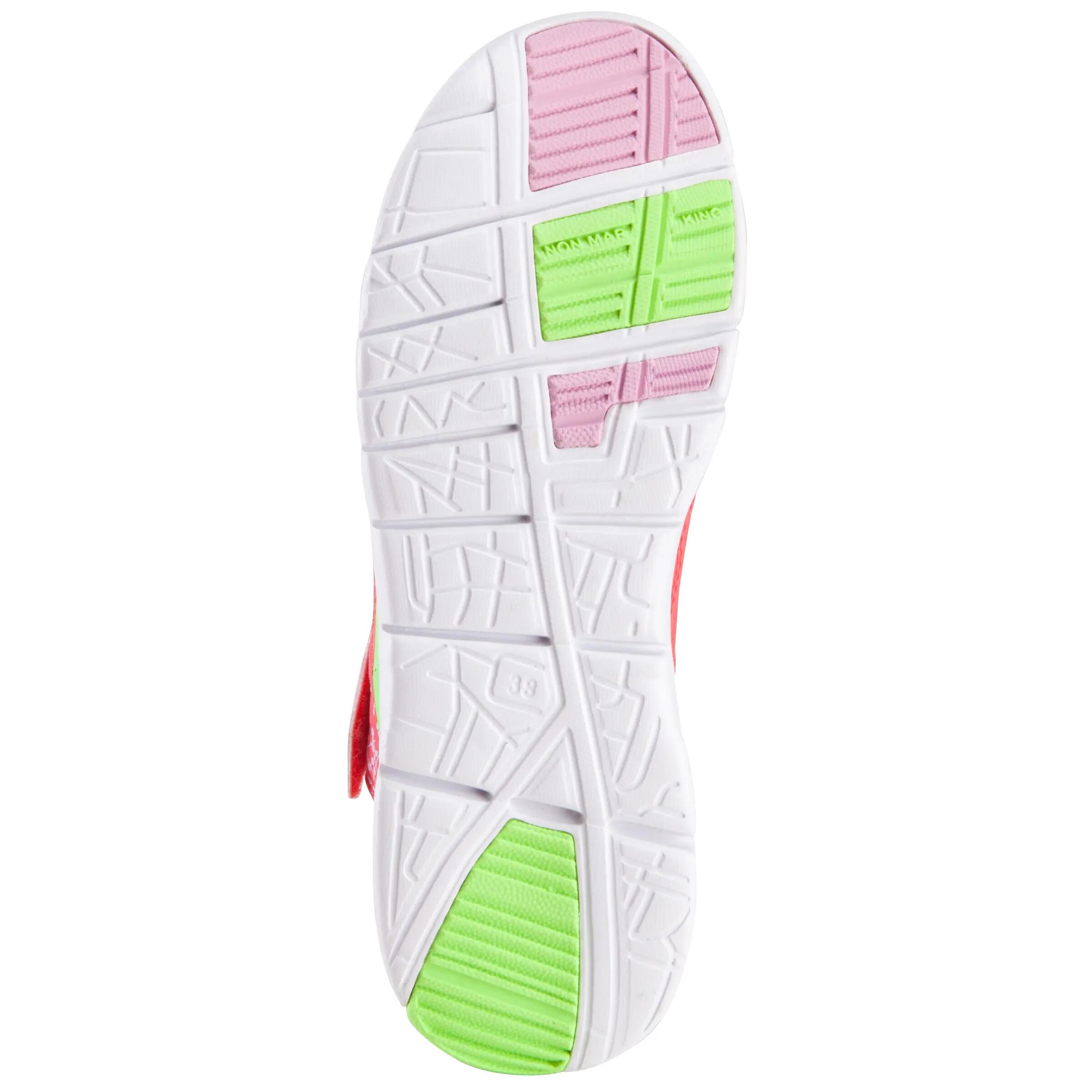Actiréo children's walking and school sports shoes - coral/green 7/16