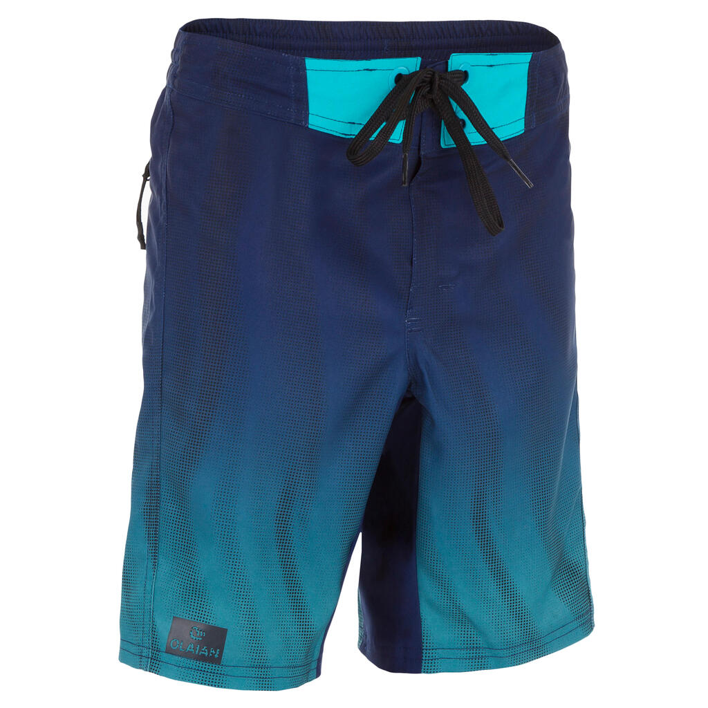 500 Tween Long Surfing Boardshorts - Light Red