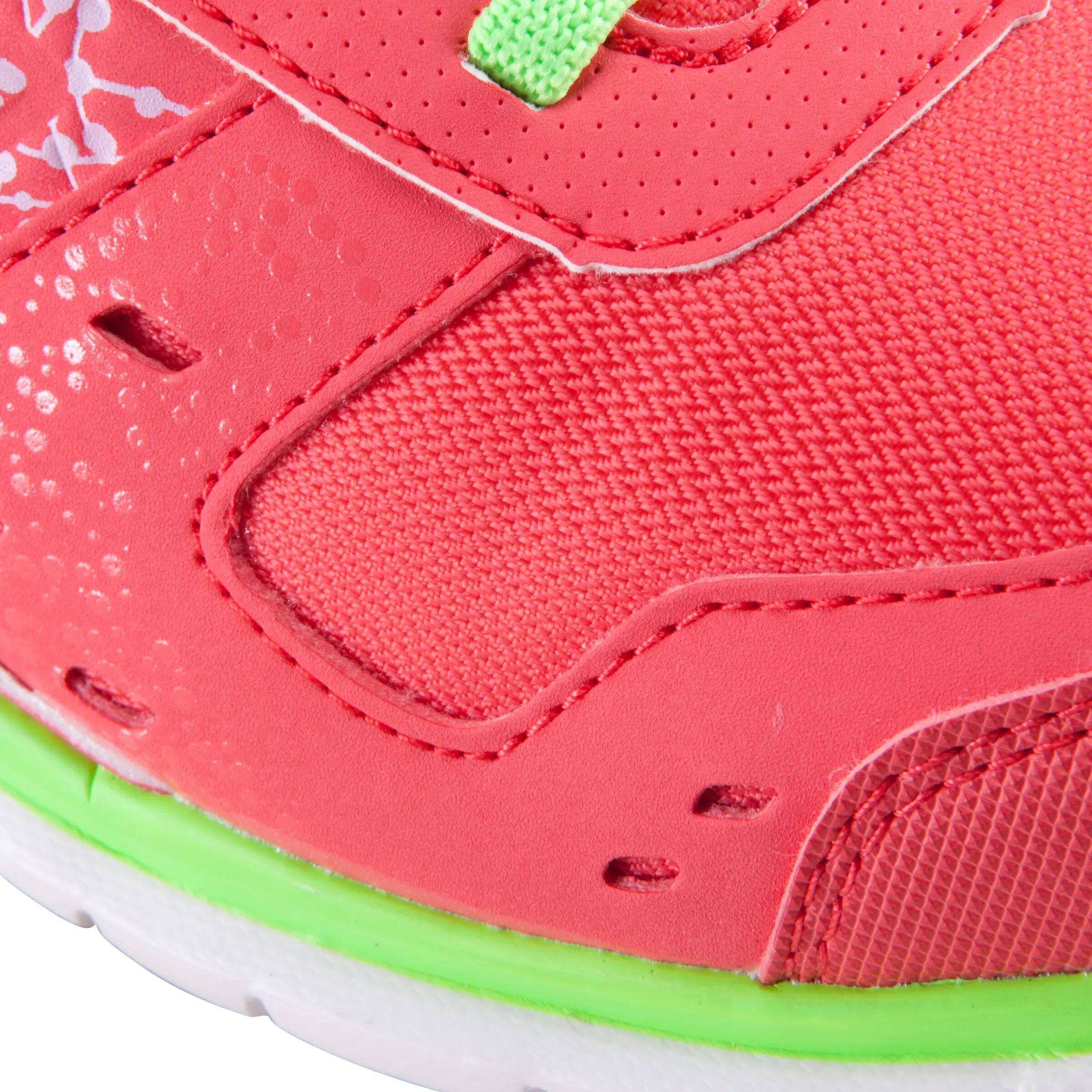 Actiréo children's walking and school sports shoes - coral/green 9/16