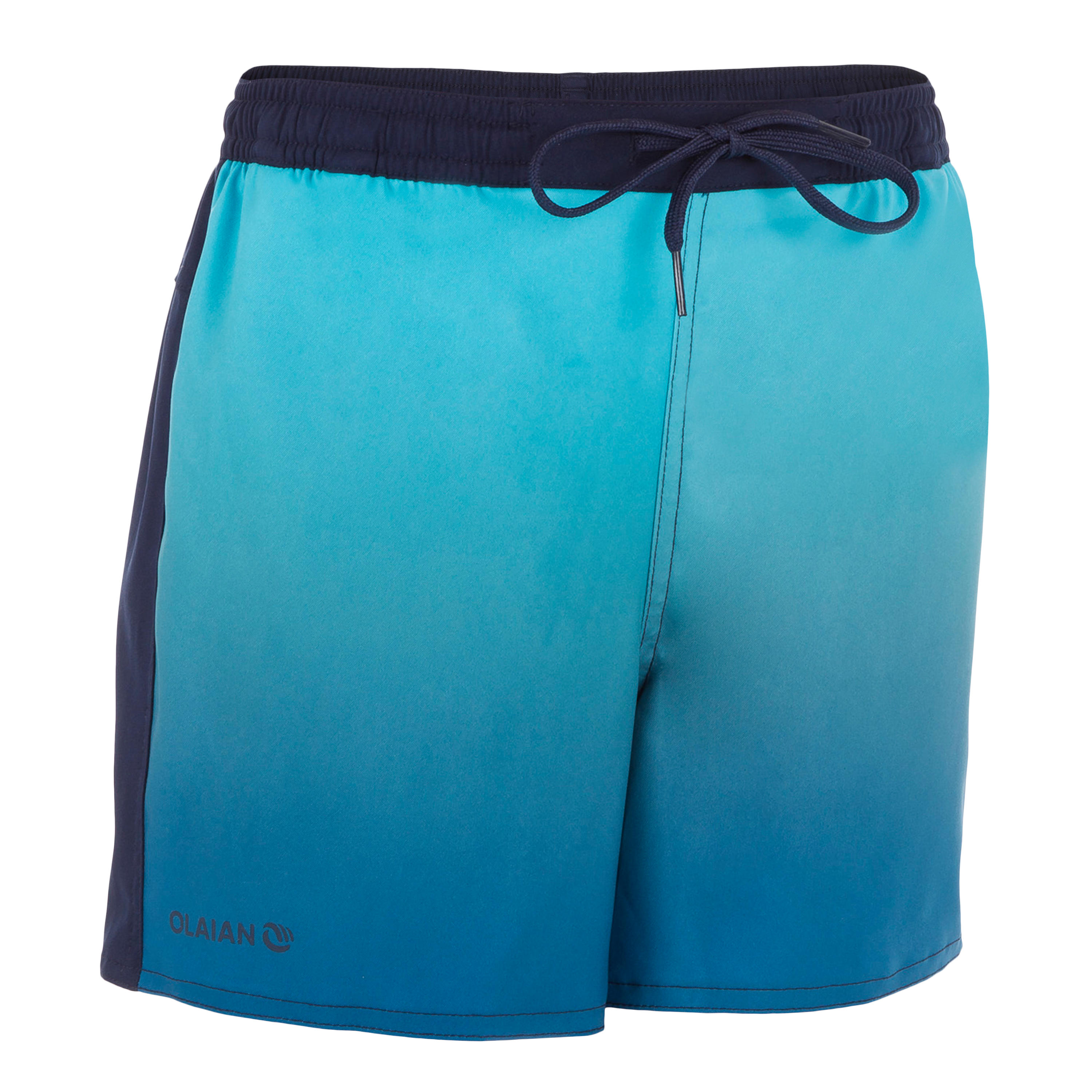 

500 kid’s short surfing boardshorts Sunset blue