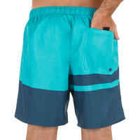 מכנסי גלישה קצרים דגם 100 - כחול פסים