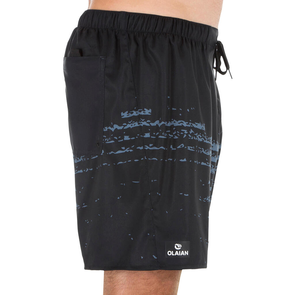 100 short surfing boardshorts Black waves