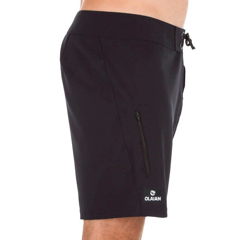 Surf boardshort court 500 Uni full black Surf boardshort court 500 Uni full black