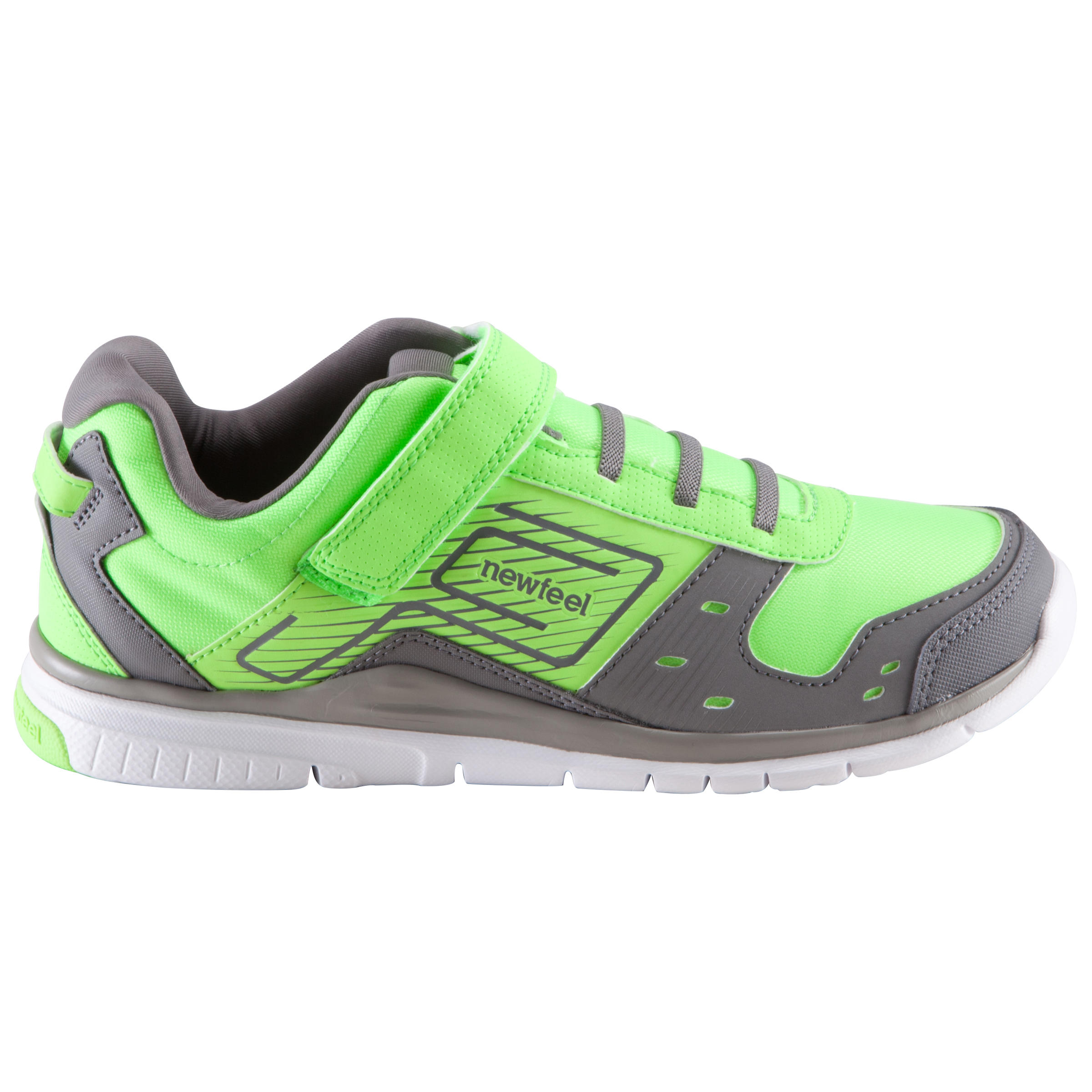 Actiréo children's walking and school sports shoes - bright green/grey 2/17
