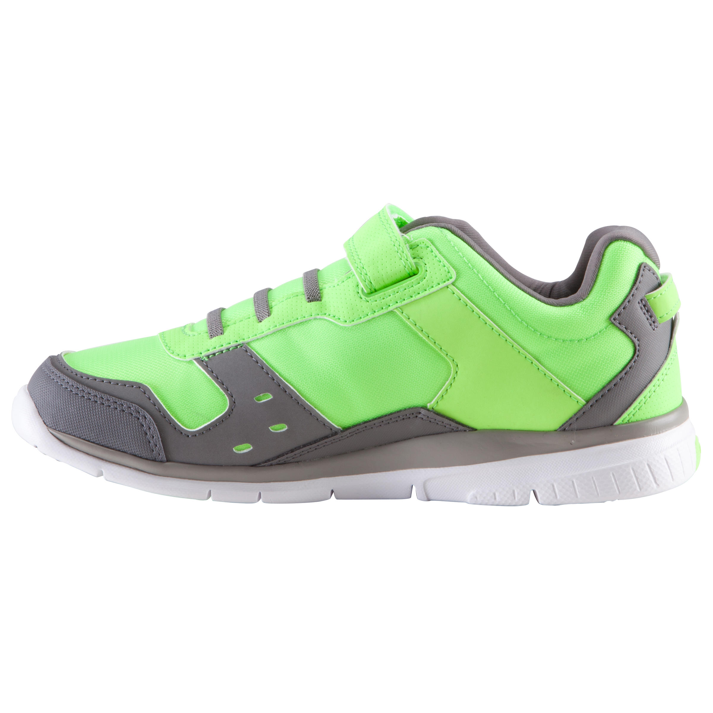 Actiréo children's walking and school sports shoes - bright green/grey 3/17