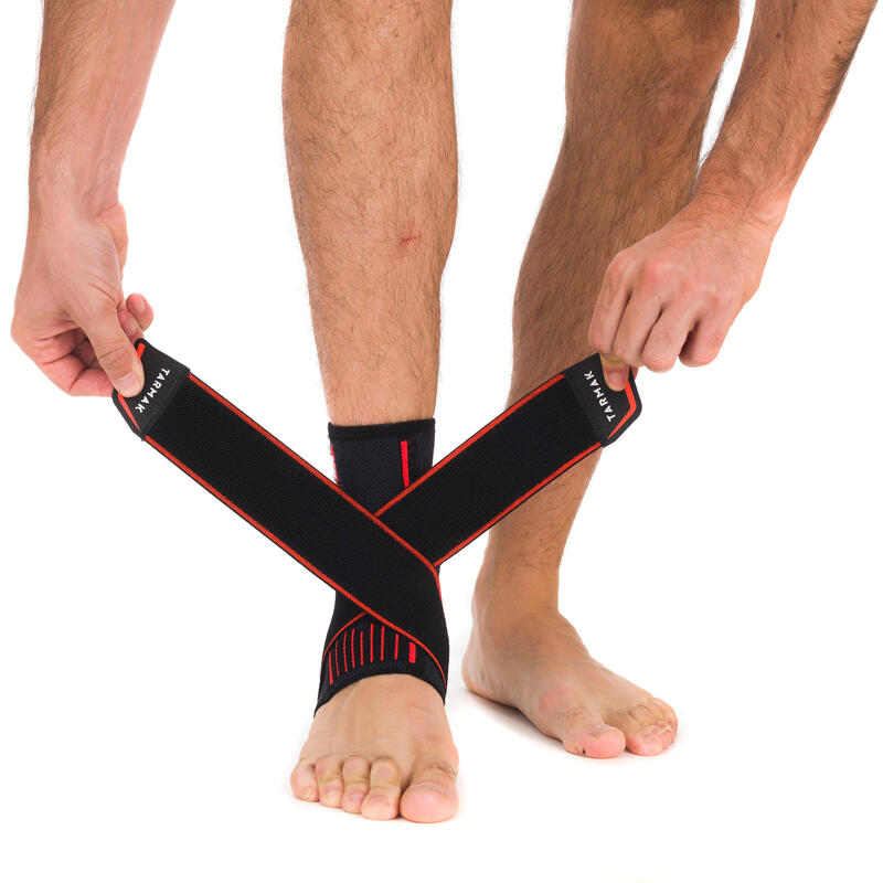 Chevillère de maintien ligamentaire gauche/droite homme/femme MID 500 noire