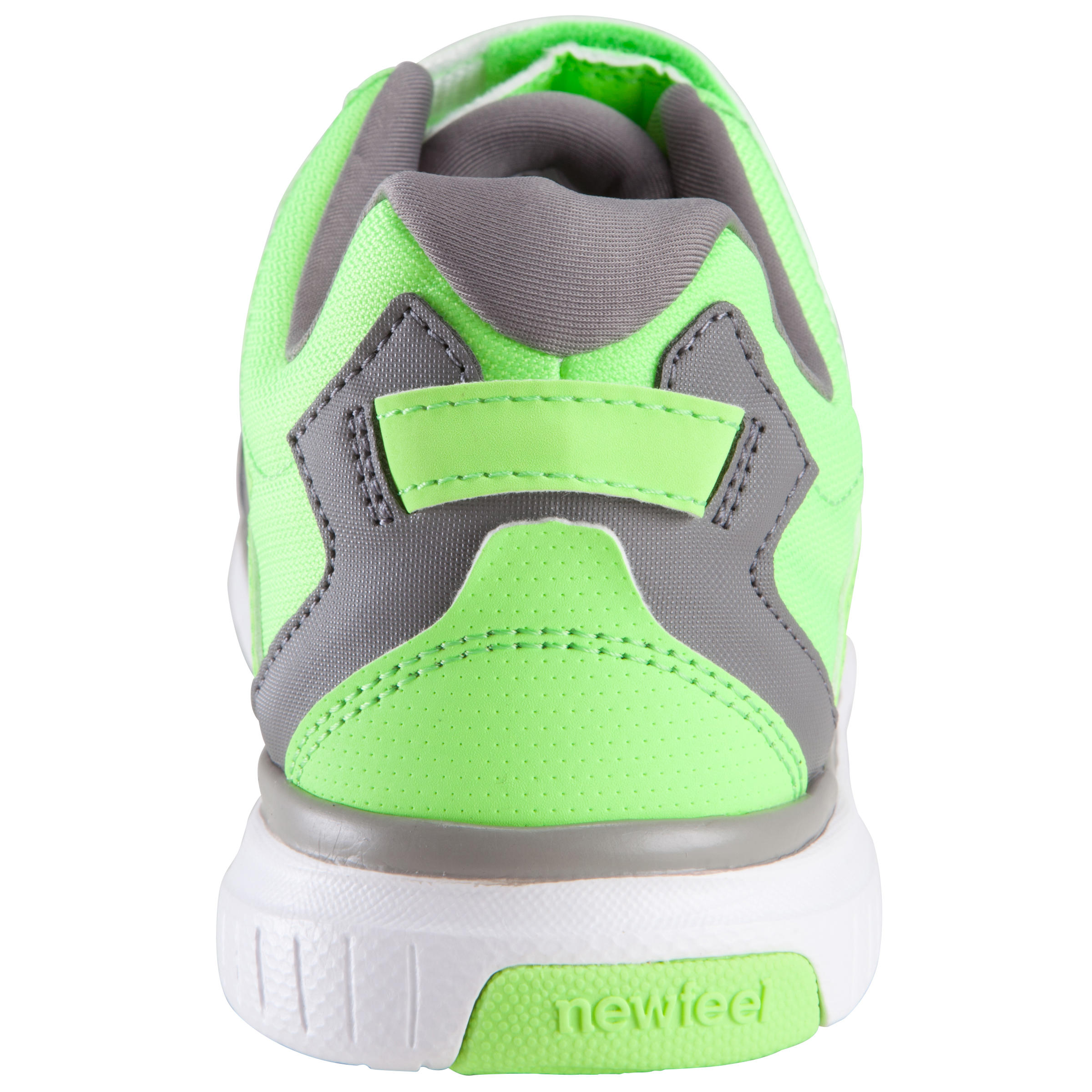 Actiréo children's walking and school sports shoes - bright green/grey 4/17