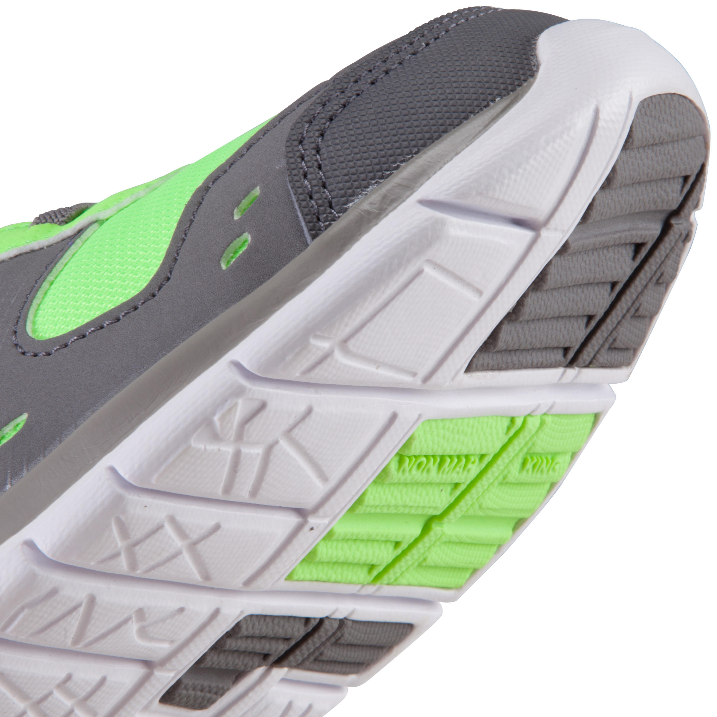 Actiréo children's walking and school sports shoes - bright green/grey 12/17