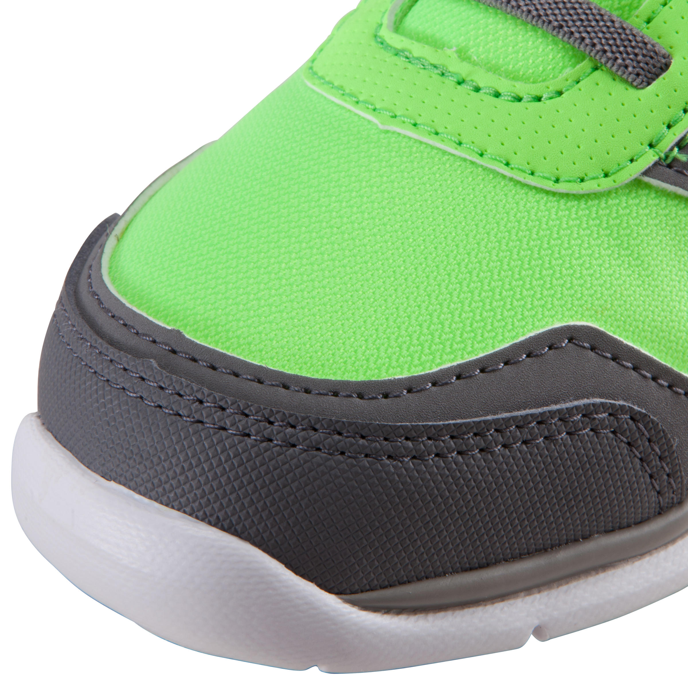 Actiréo children's walking and school sports shoes - bright green/grey 14/17