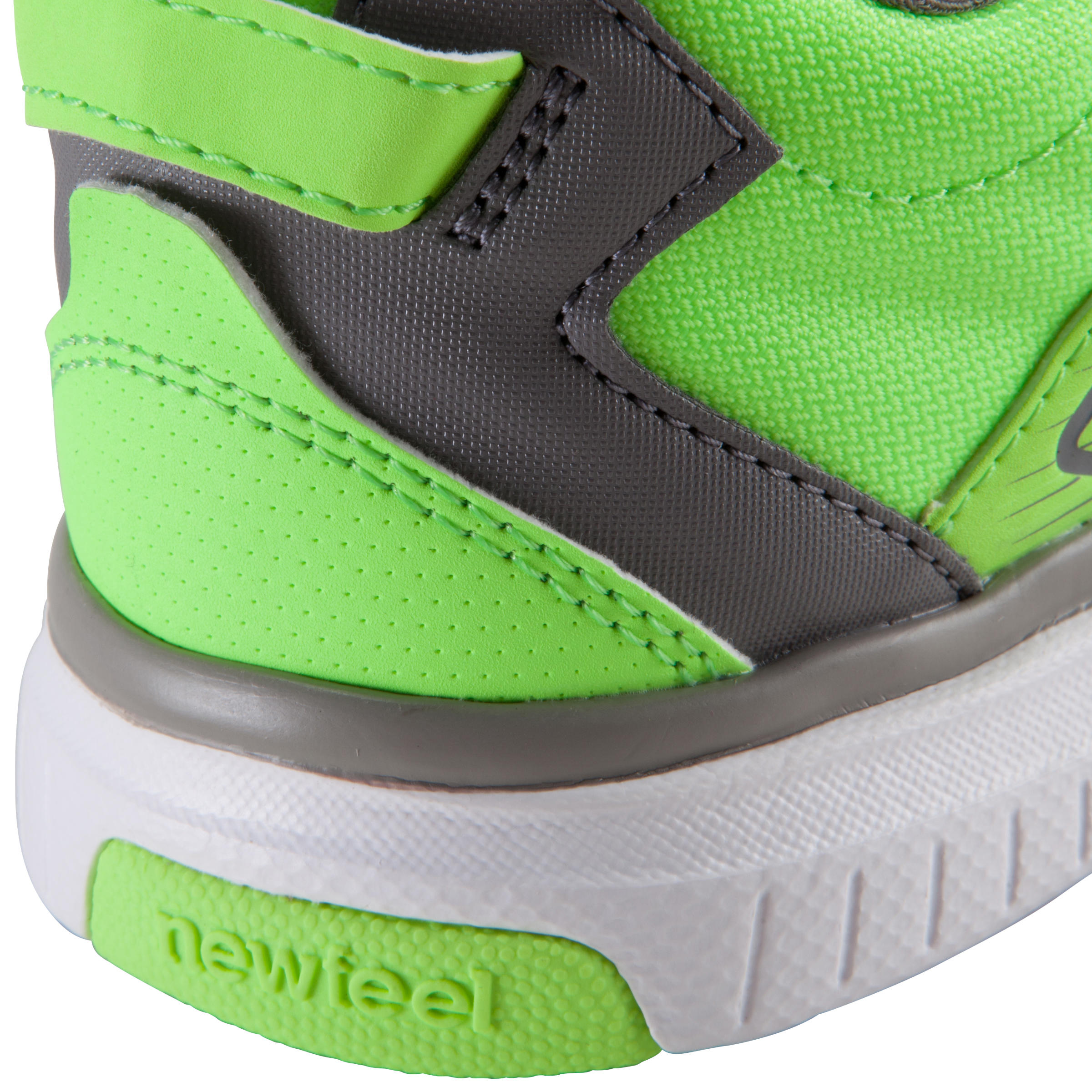 Actiréo children's walking and school sports shoes - bright green/grey 15/17