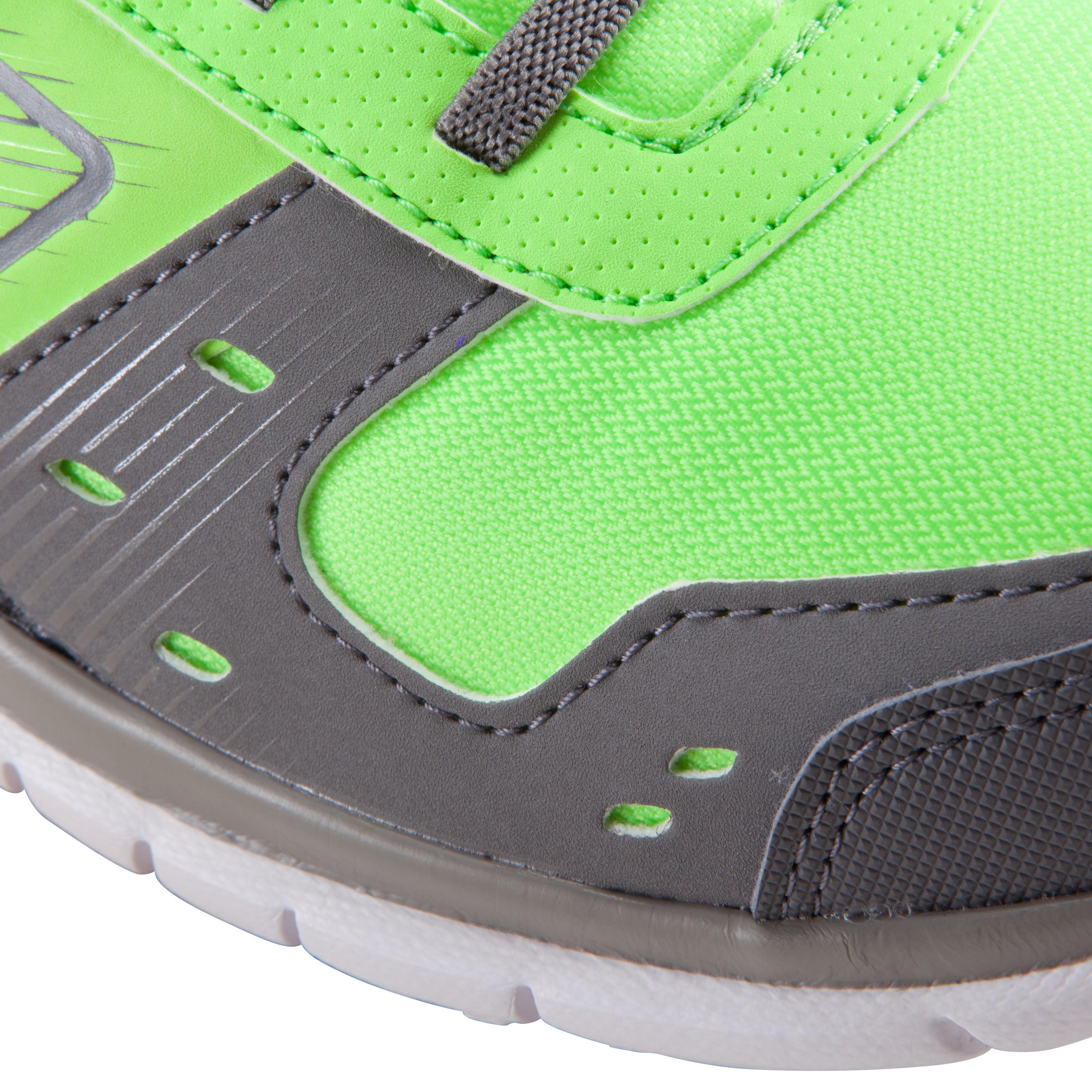 Actiréo children's walking and school sports shoes - bright green/grey 9/17