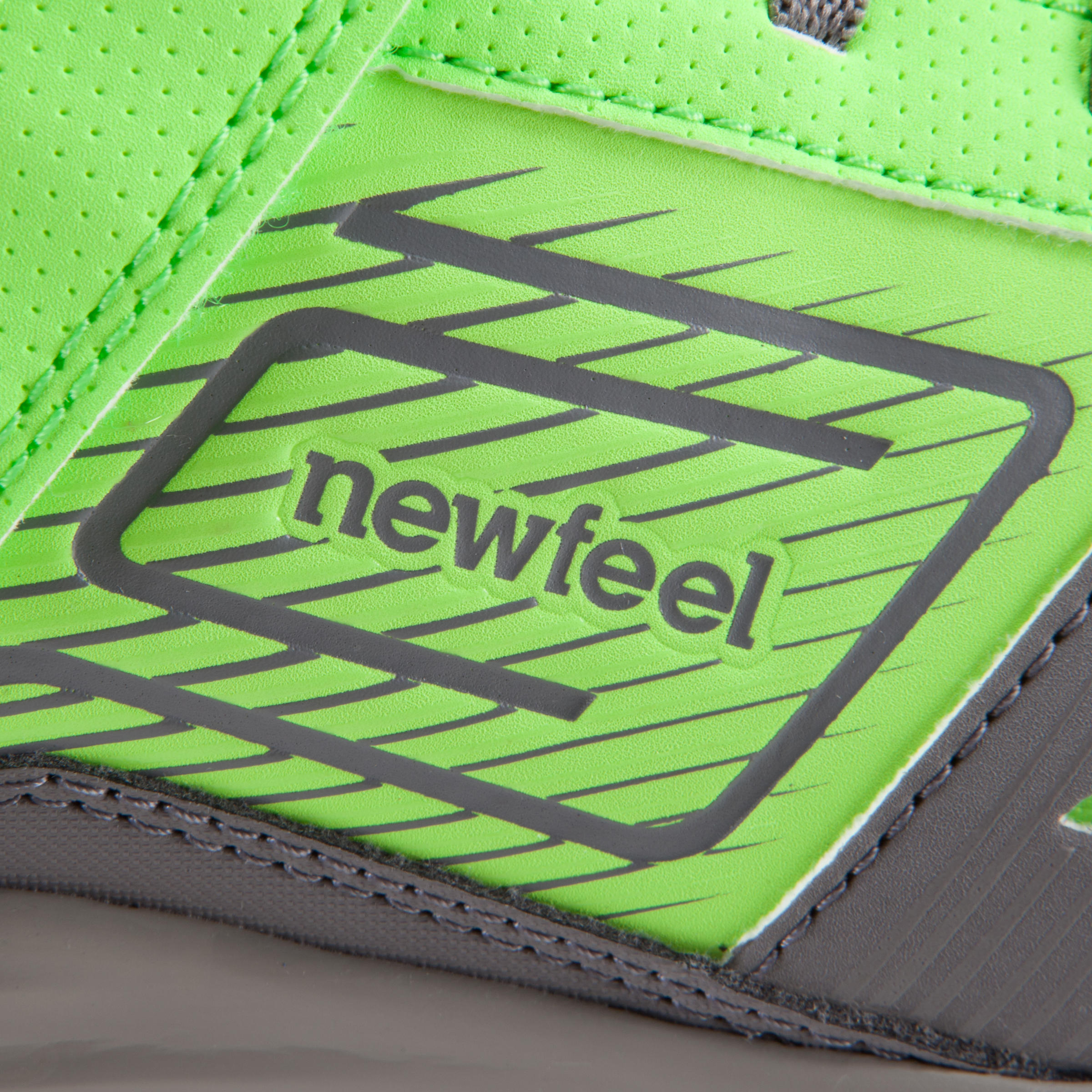 Actiréo children's walking and school sports shoes - bright green/grey 16/17
