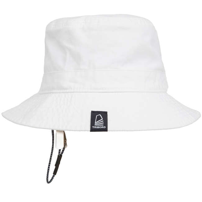 TRIBORD Adult Sailing Cotton Sun Hat White Decathlon