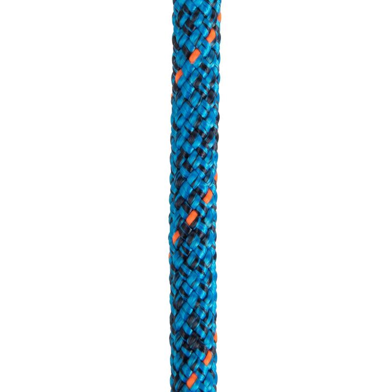 Val touwwerk boot 6 mm x 20 m blauw/oranje