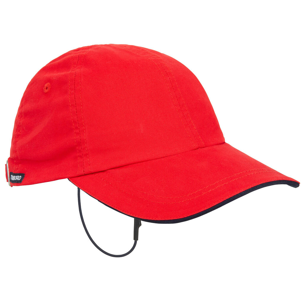 Adult cotton sailing cap - red
