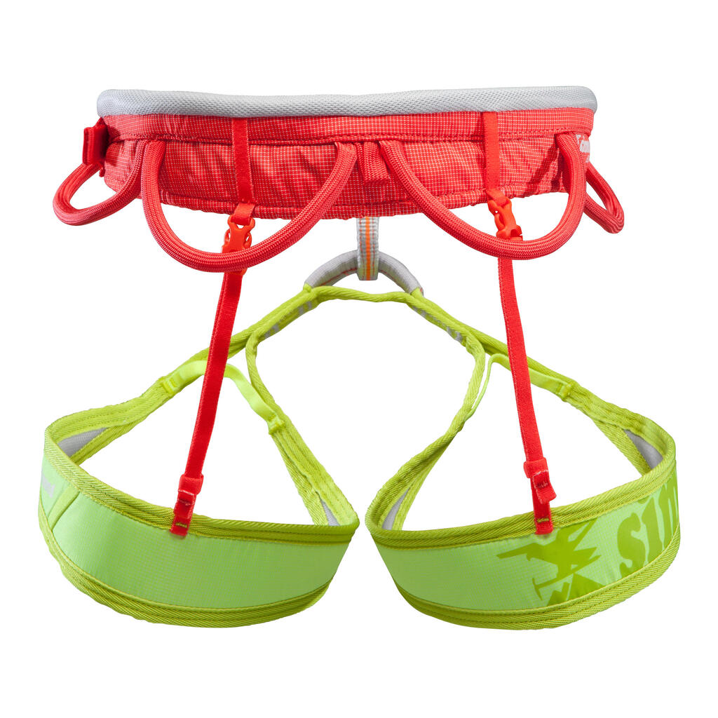 ARNÉS DE ESCALADA Y ALPINISMO LIGERO - EDGE NARANJA Y AMARILLO