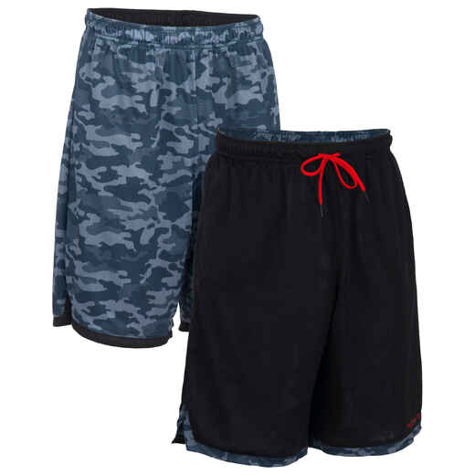 
      SH500R Intermediate Reversible Basketball Shorts - Black/Grey Camo
  