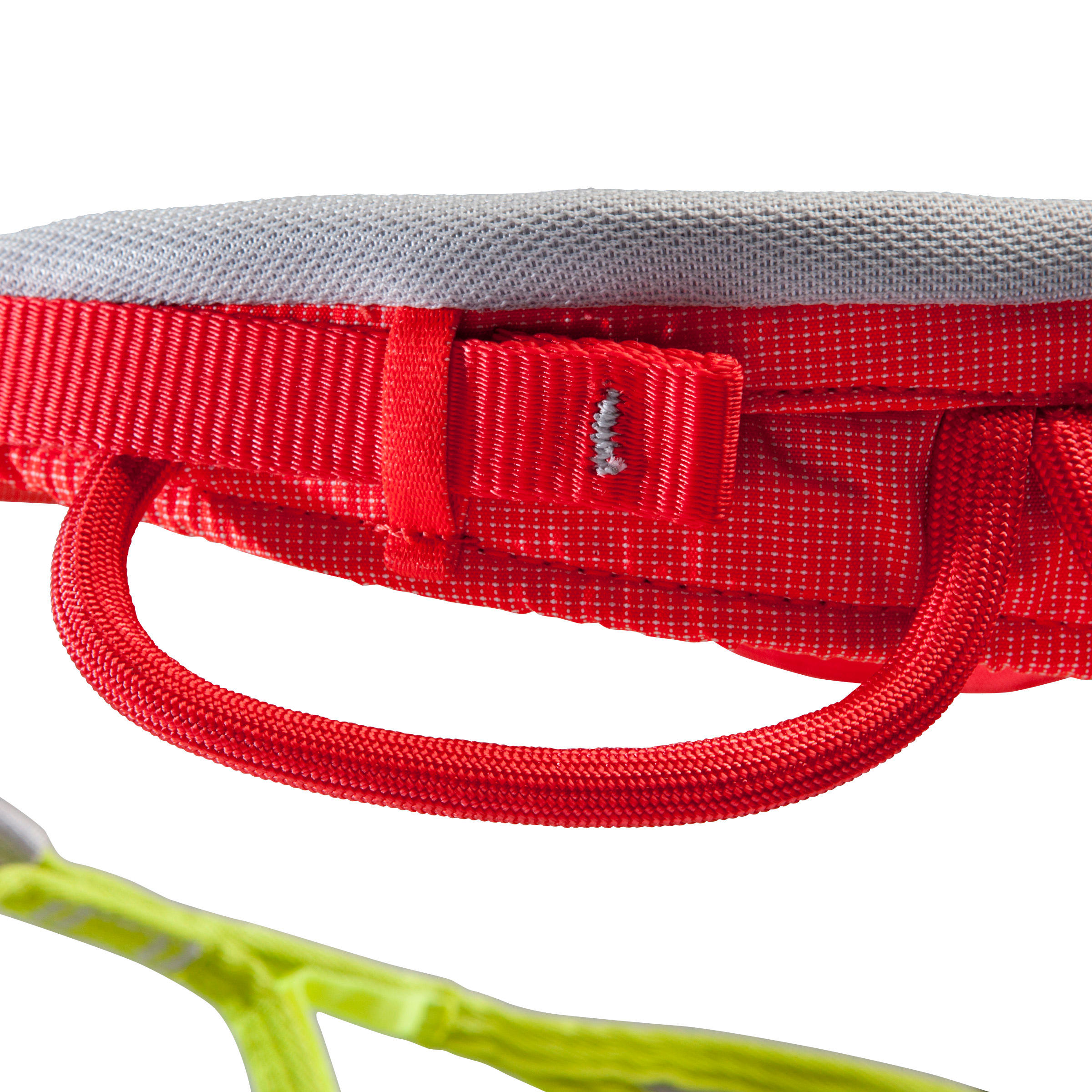 ADULT CLIMBING AND MOUNTAINEERING HARNESS LIGHT EDGE ORANGE AND YELLOW