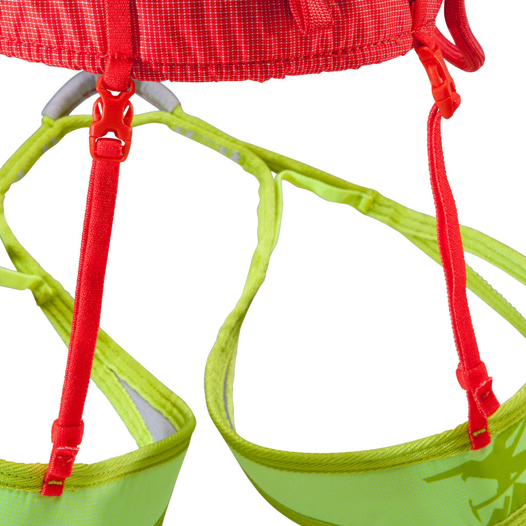 ARNÉS DE ESCALADA Y ALPINISMO LIGERO - EDGE NARANJA Y AMARILLO