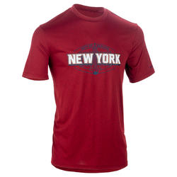 TEE SHIRT DE BASKETBALL HOMME DEBUTANT/ CONFIRME FAST TARMAK NYC GRIS ROUGE