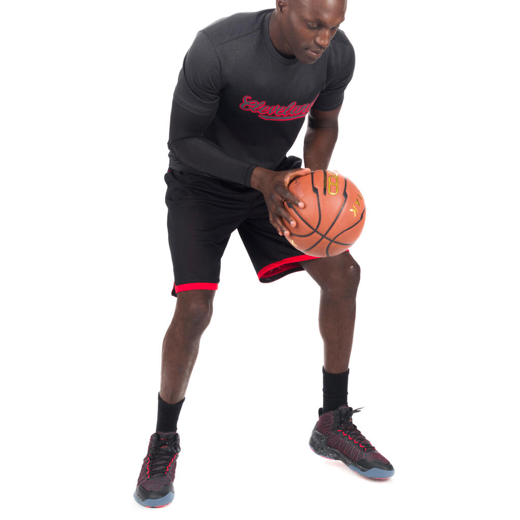 Damen/Herren Basketball T-Shirt - TS500 Fast schwarz