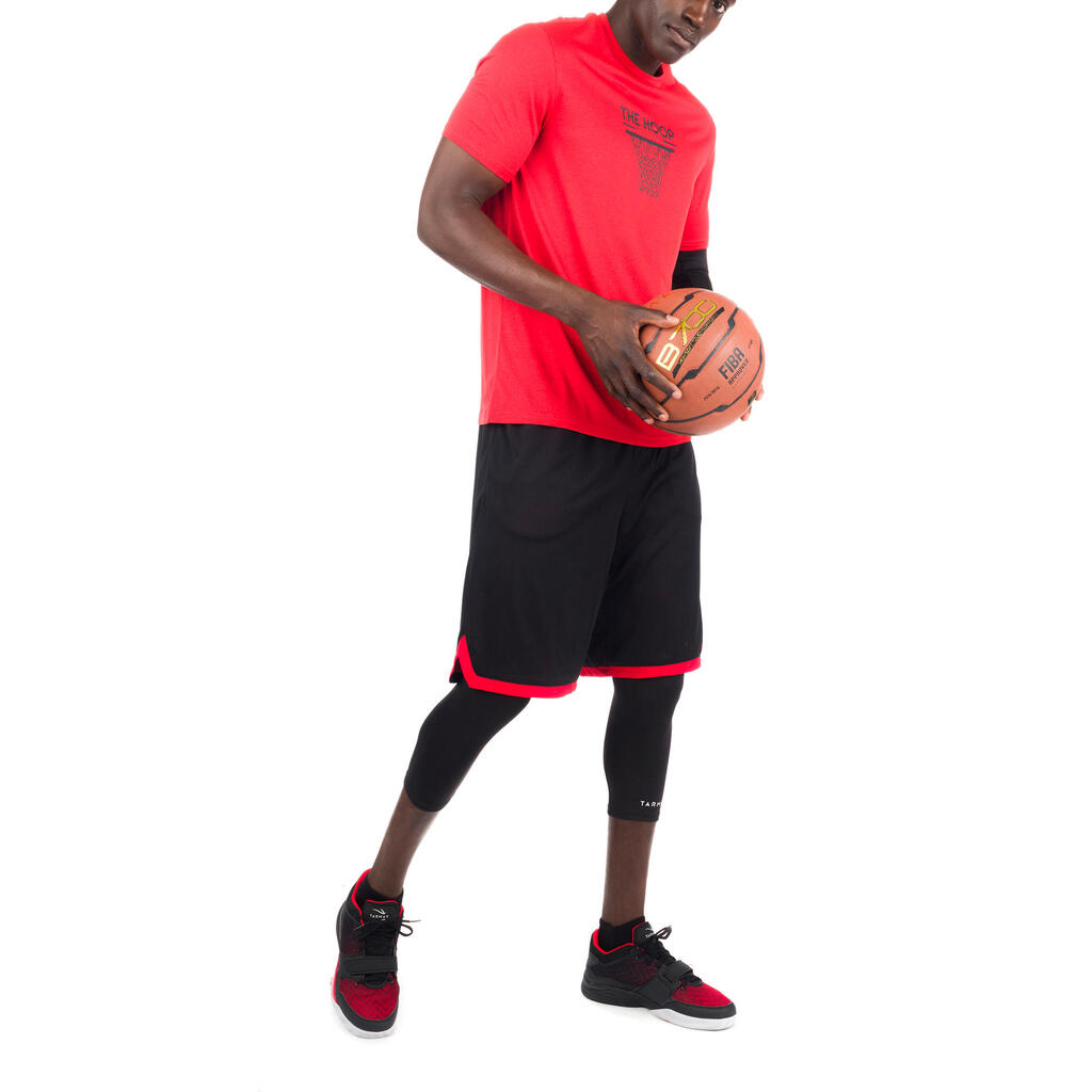 Damen/Herren Basketball T-Shirt - TS500 Fast schwarz