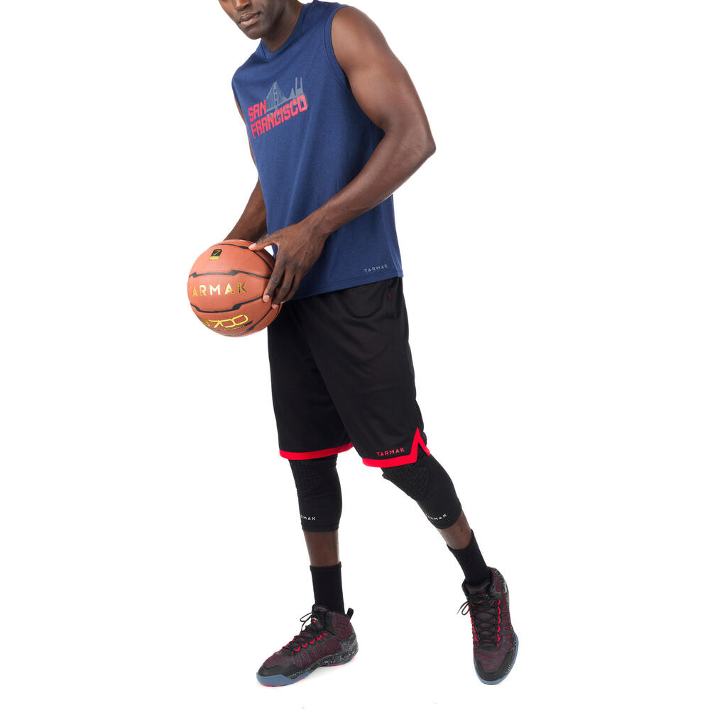 Damen/Herren Basketball Trikot ärmellos - Fast 500 schwarz