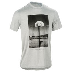 TEE SHIRT DE BASKETBALL HOMME DEBUTANT/ CONFIRME FAST TARMAK PHOTO GRIS