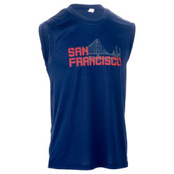 DEBARDEUR DE BASKETBALL HOMME CONFIRME 500 SAN-FRANCISCO BLEU MARINE ROUGE