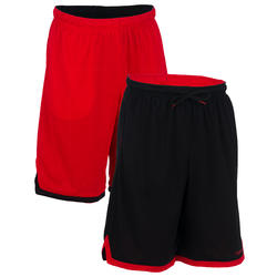 SHORT BASKETBALL RÉVERSIBLE SH500R POUR HOMME CONFIRME ROUGE/NOIR