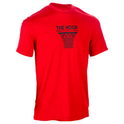 TEE SHIRT DE BASKETBALL HOMME DEBUTANT/ CONFIRME FAST TARMAK HOOP ROUGE
