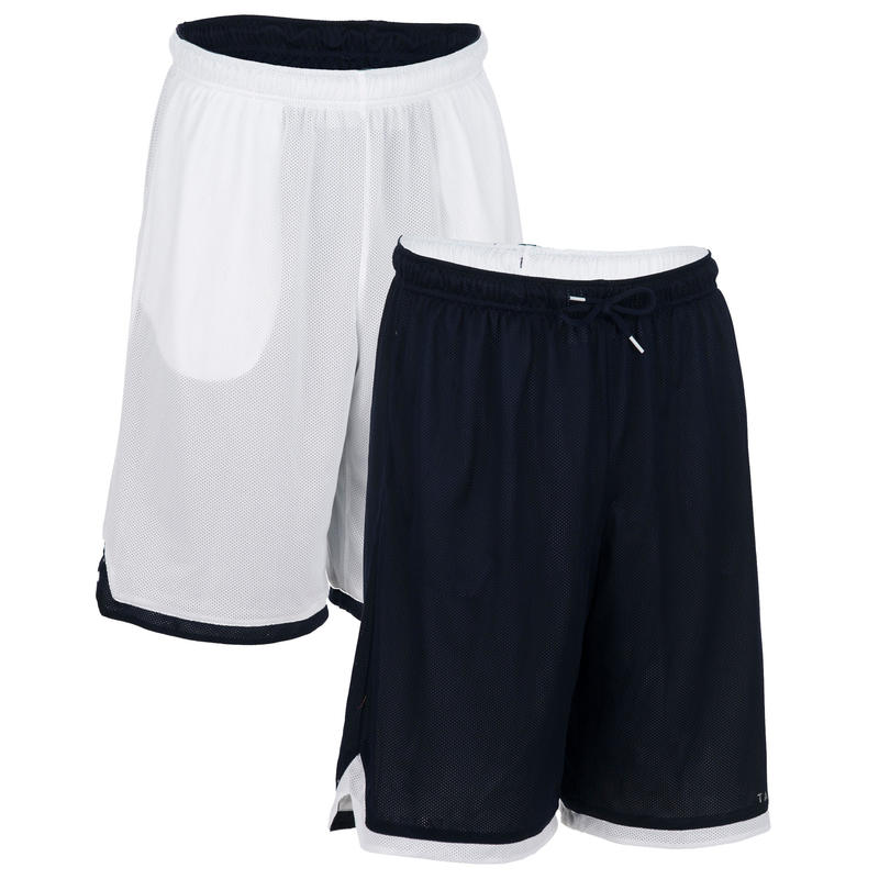 SH500R Celana Pendek Basket Dua Sisi untuk Pemain Menengah - Hitam/Putih SH500R Celana Pendek Basket Dua Sisi untuk Pemain Menengah - Hitam/Putih