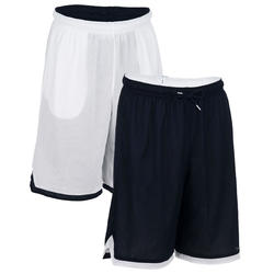 SHORT BASKETBALL RÉVERSIBLE SH500R POUR HOMME CONFIRME NOIR/BLANC