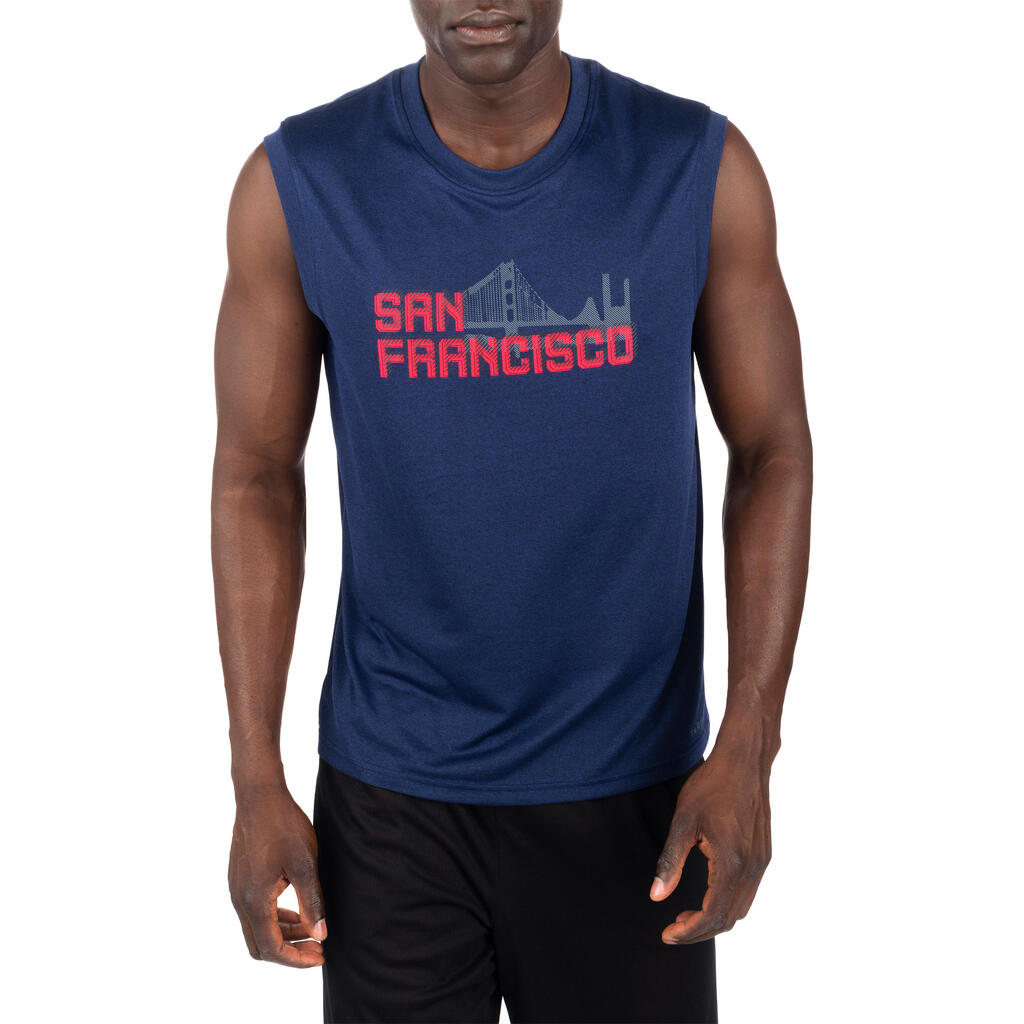 Damen/Herren Basketball Trikot ärmellos - Fast 500 schwarz